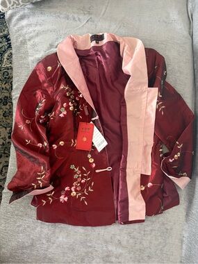 Mint Embroidered Satin tradition Chinese Jacket - bought this from a China trip